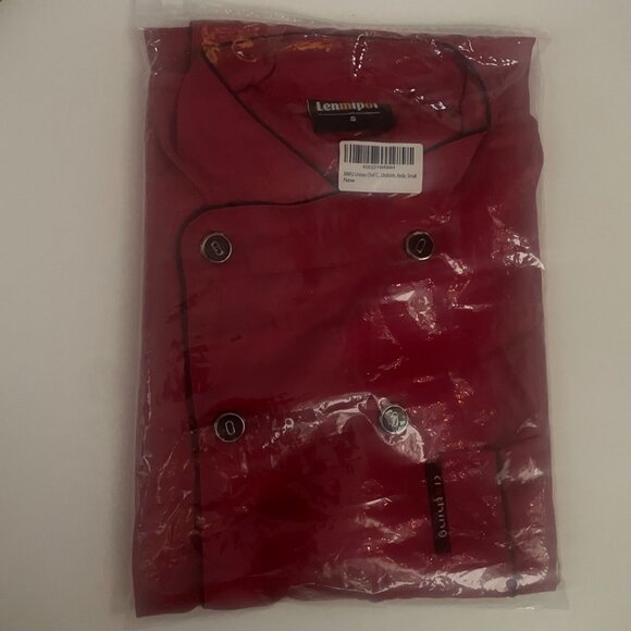 Red Unisex Chef Coat - Picture 2 of 6